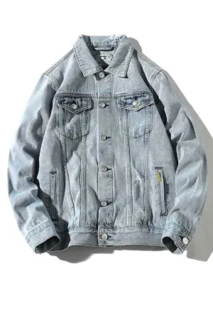 Distressed Denim Jeans Jacket