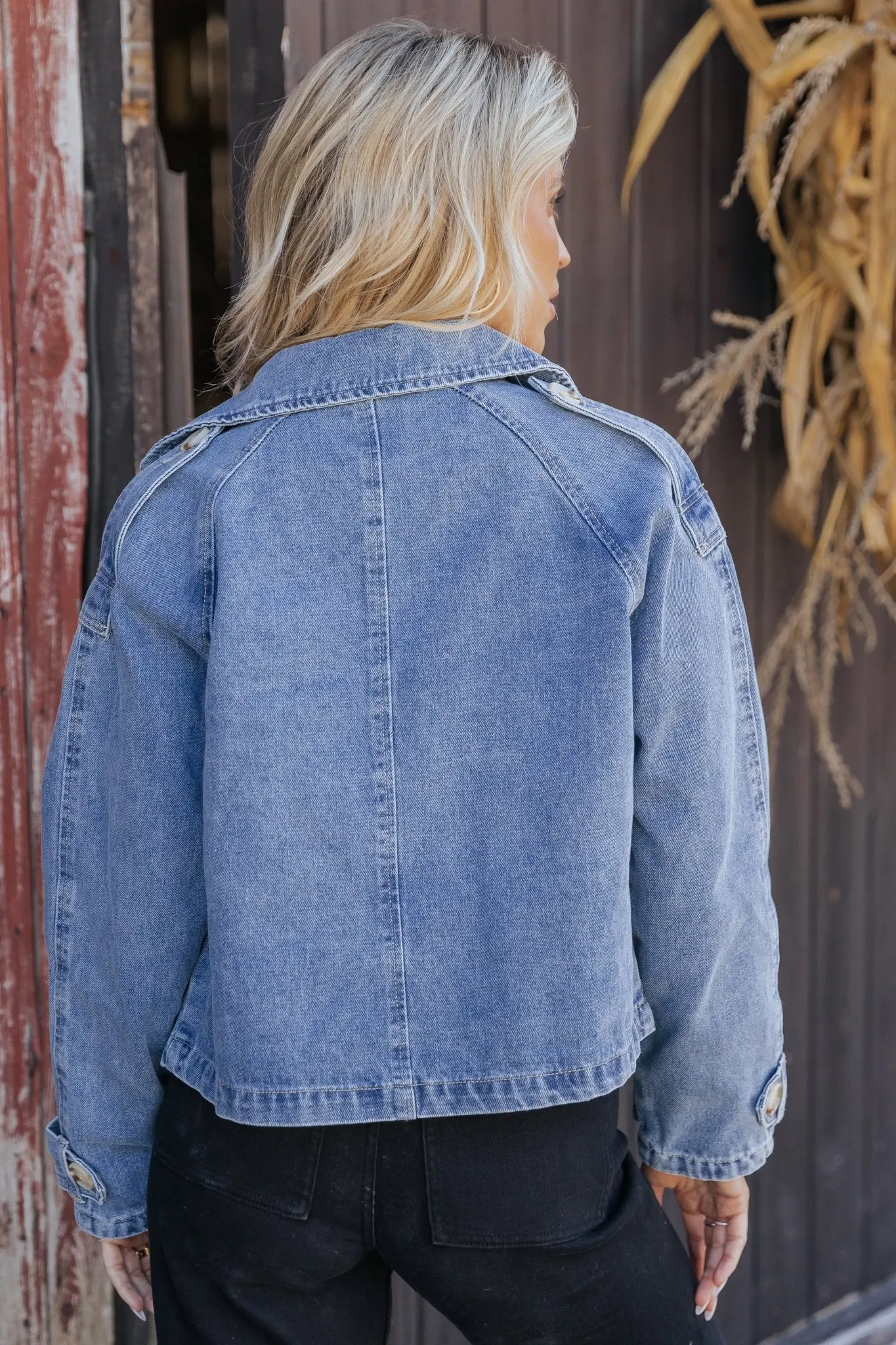 Double Breasted Denim Jacket