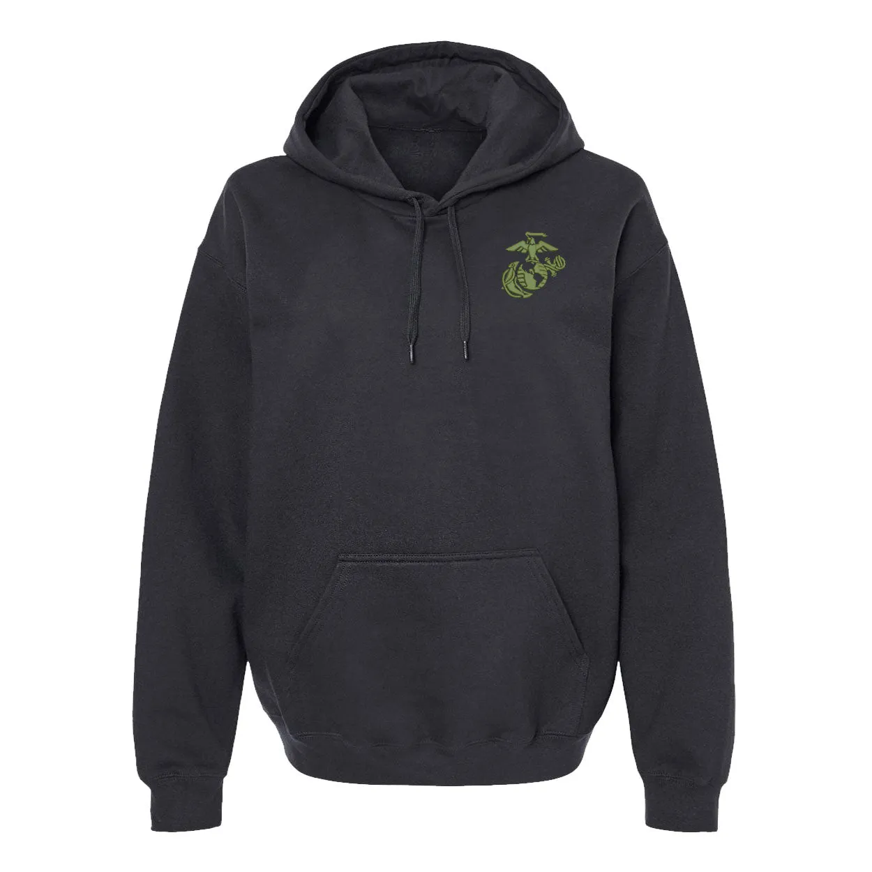 Eagle Globe and Anchor Hoodie with OD Green Logo