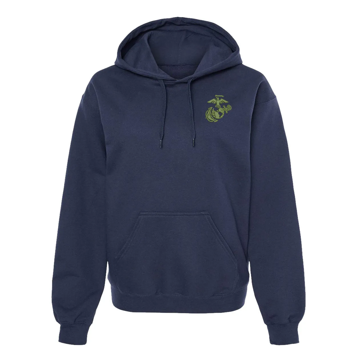 Eagle Globe and Anchor Hoodie with OD Green Logo