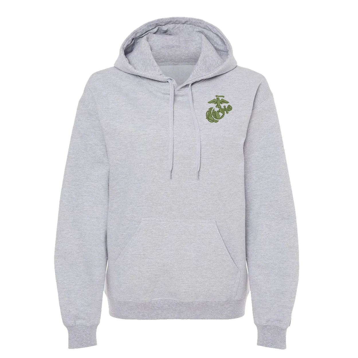 Eagle Globe and Anchor Hoodie with OD Green Logo