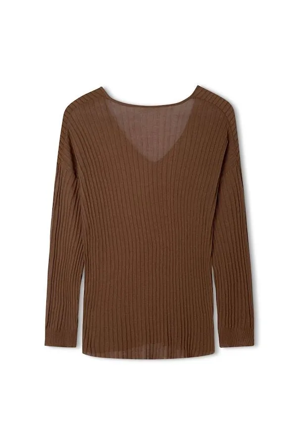 Earth Ribbed Knit Top