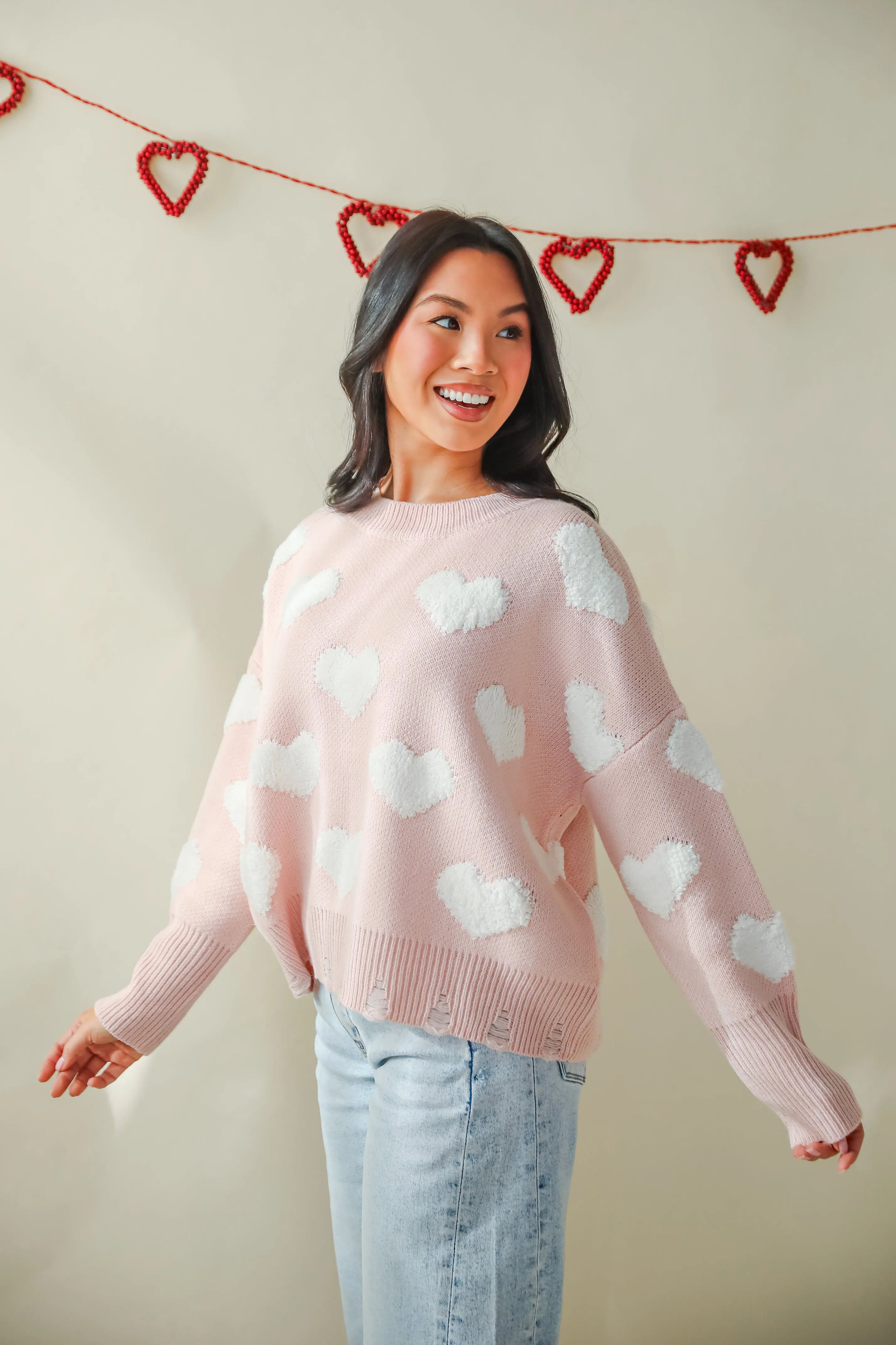 Easily Loved Heart Sweater