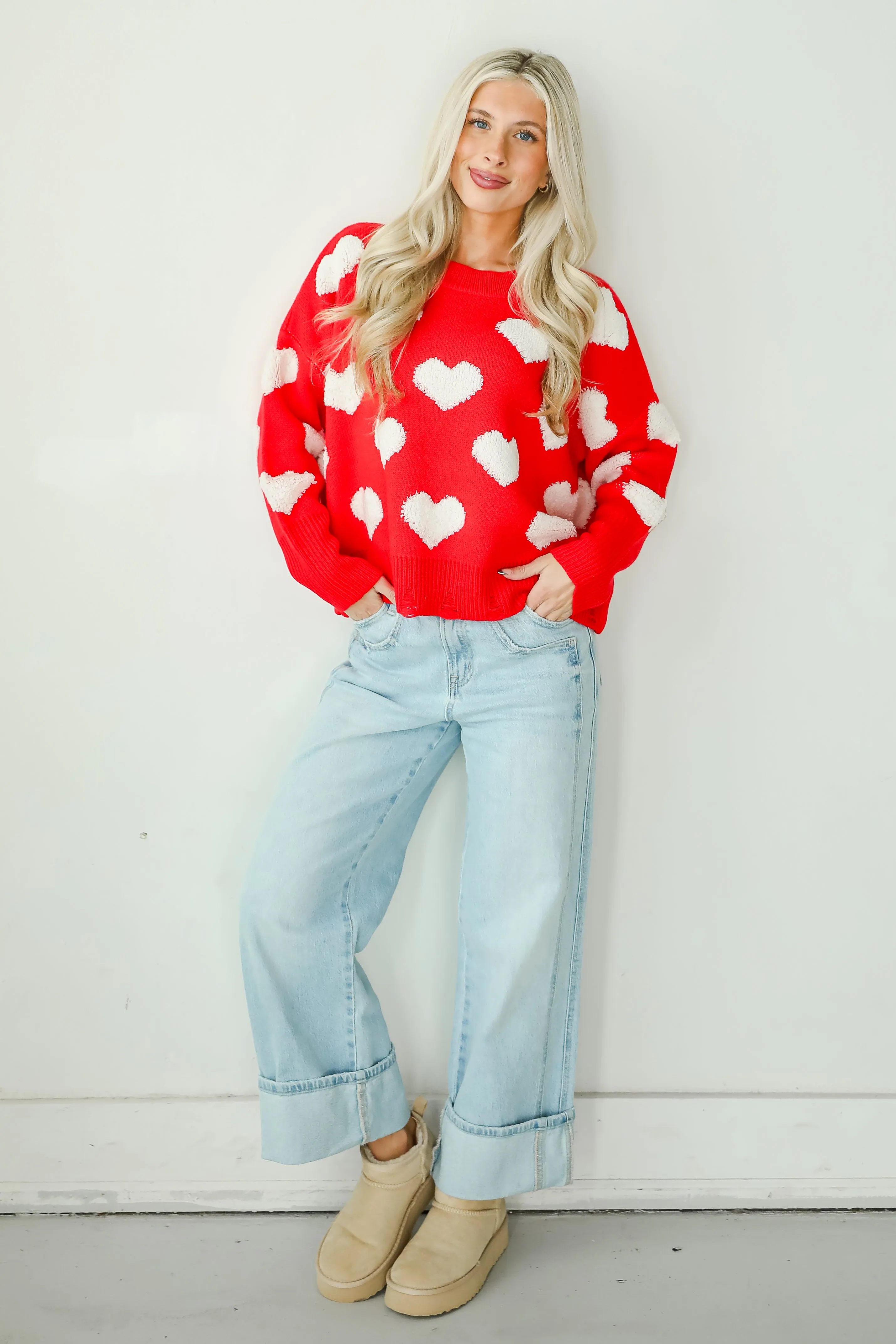 Easily Loved Heart Sweater