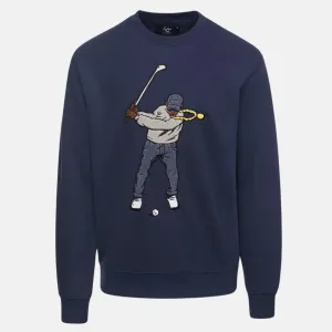 Eastside Golf Core Midnight Navy Fleece Swingman Crew