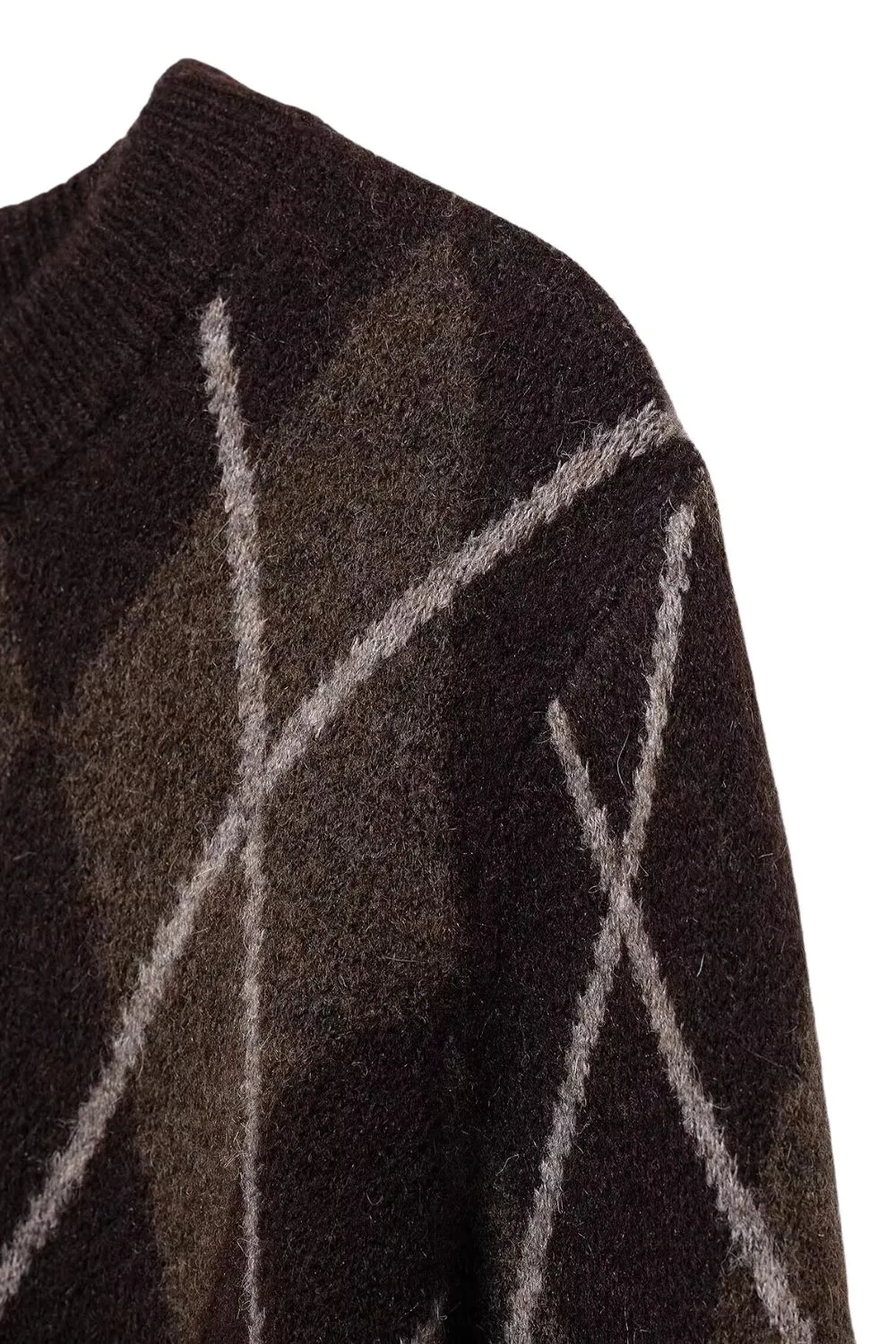 'Eduardo' Diamond Pattern Knitted Sweater