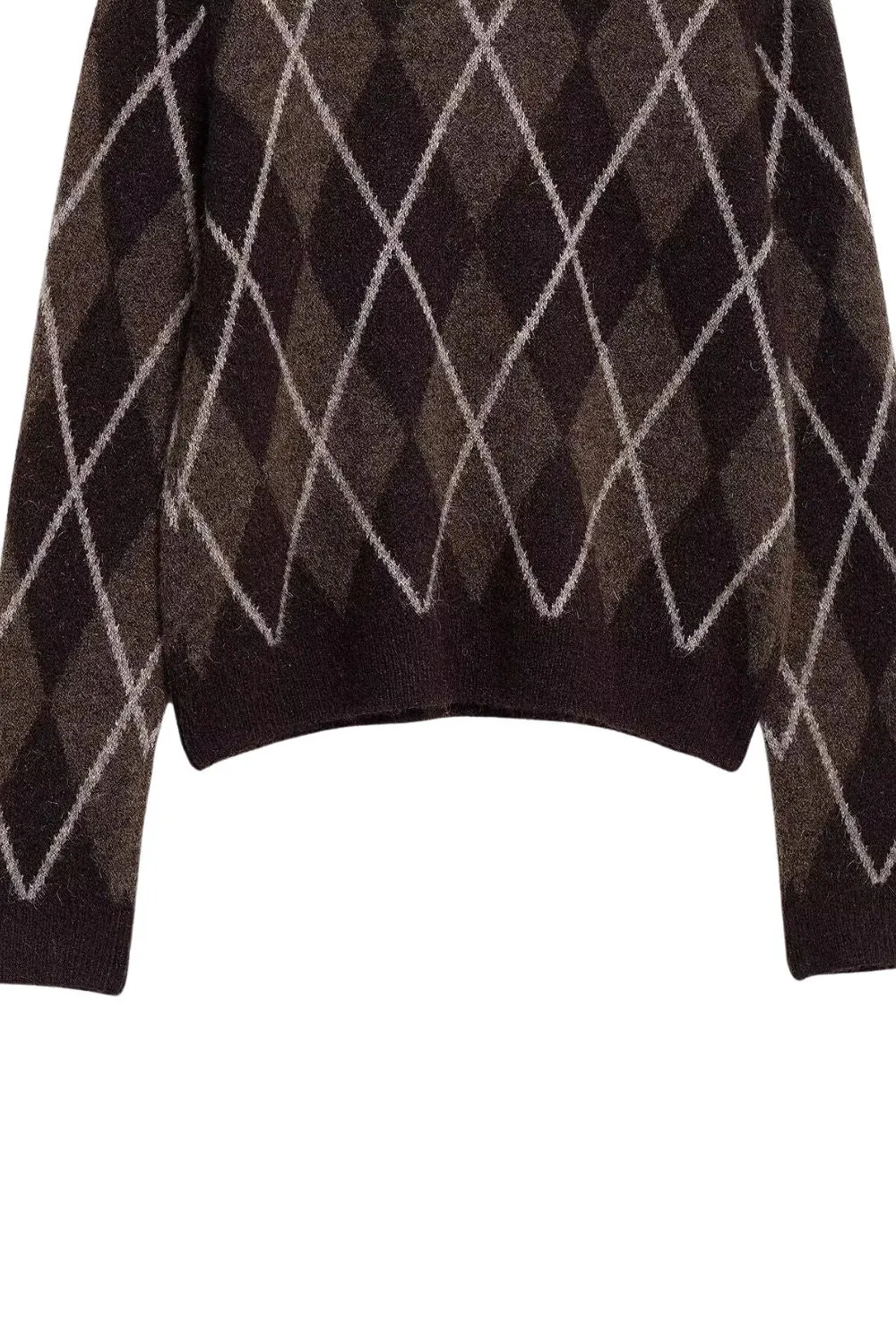 'Eduardo' Diamond Pattern Knitted Sweater