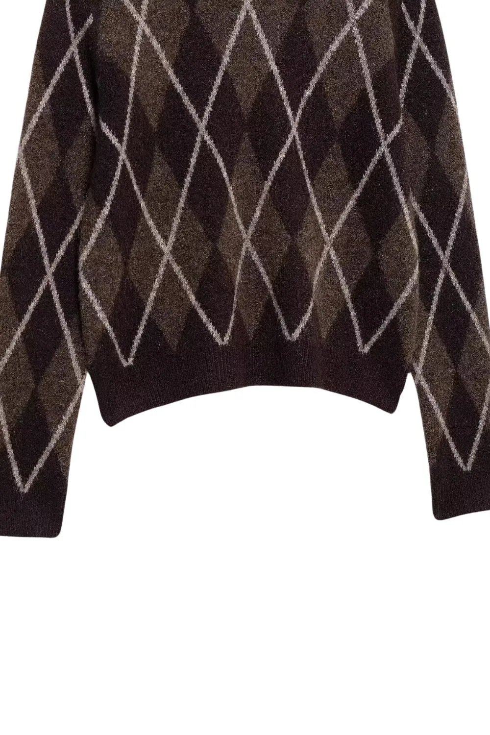 'Eduardo' Diamond Pattern Knitted Sweater