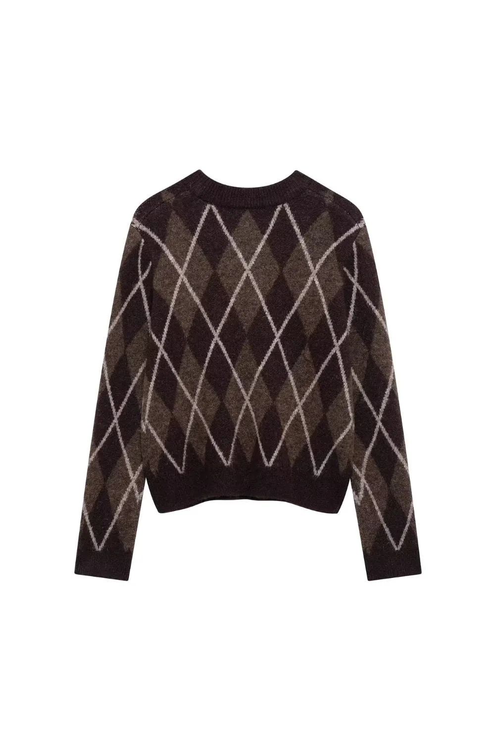 'Eduardo' Diamond Pattern Knitted Sweater