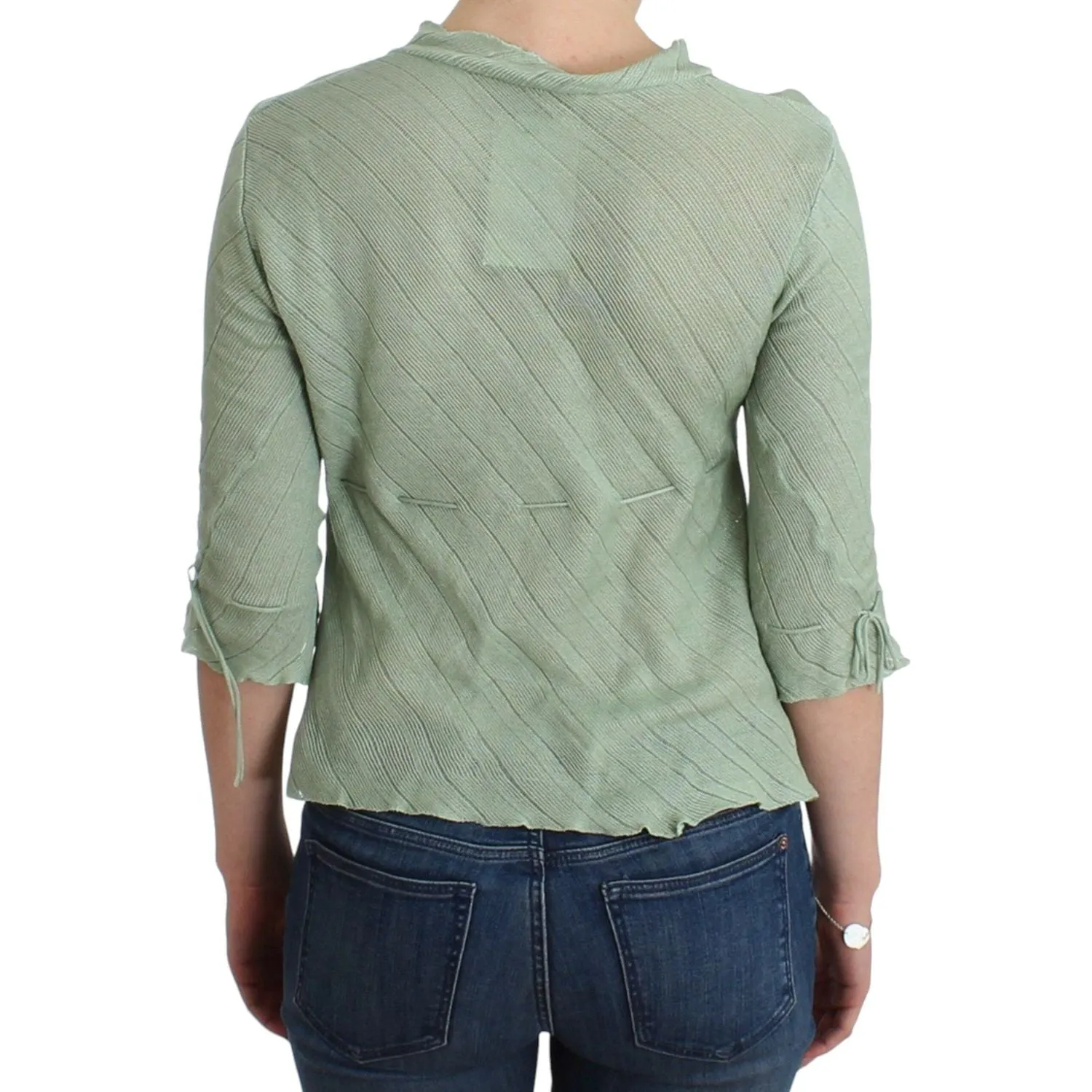 Ermanno Scervino Chic Green Knitted Top – Ethereal Elegance