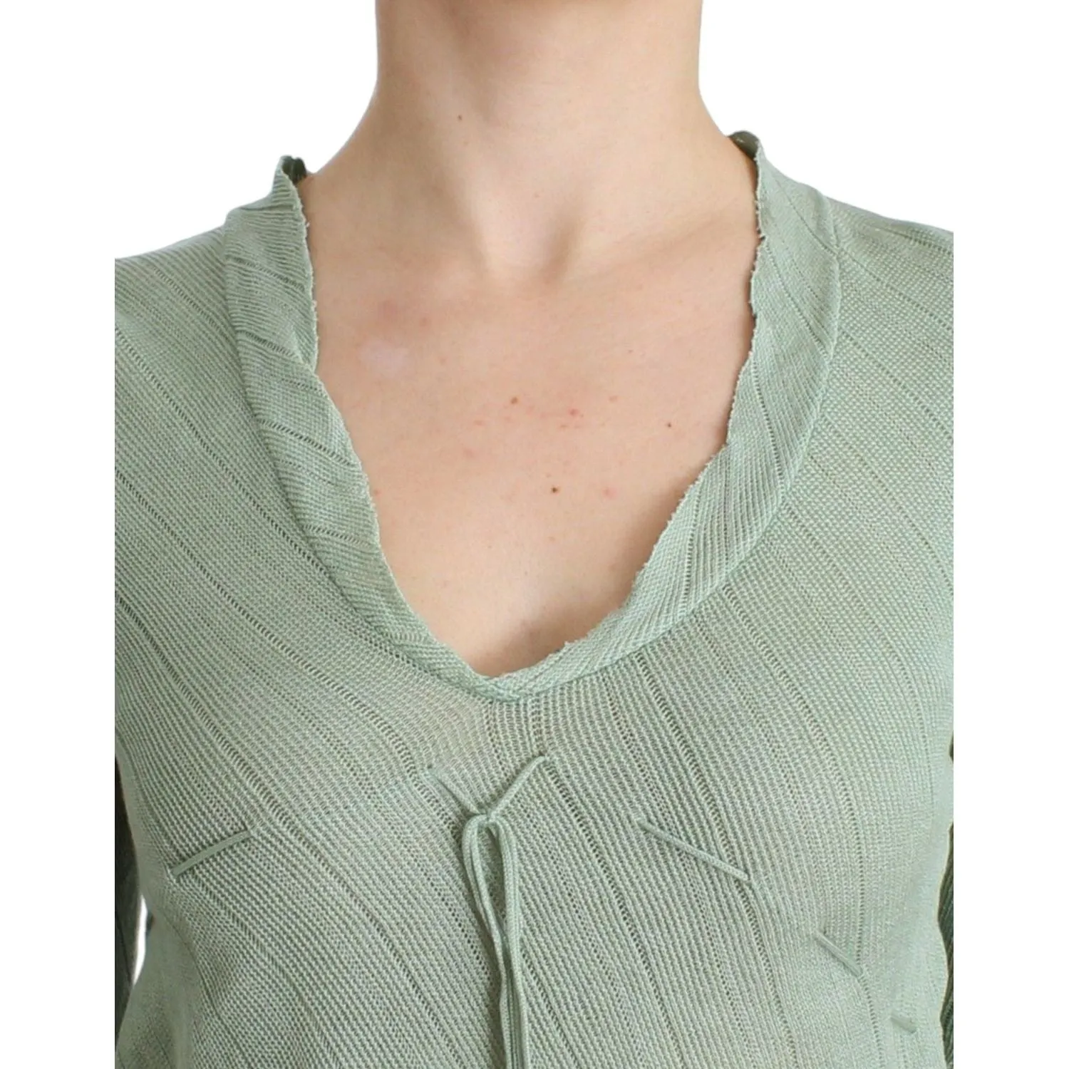 Ermanno Scervino Chic Green Knitted Top – Ethereal Elegance