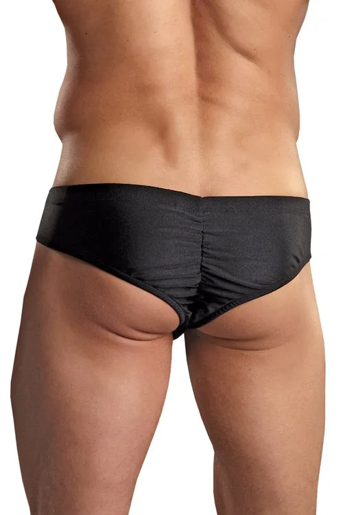 Euro Male Spandex Pouch Butt Contour Brief Underwear - Black