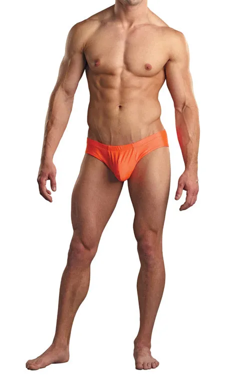 Euro Male Spandex Pouch Butt Contour Brief Underwear - Orange