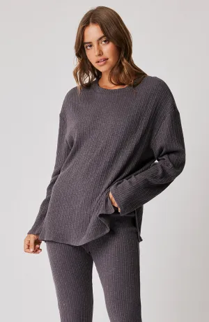 Eva Knit Top - Charcoal Knit