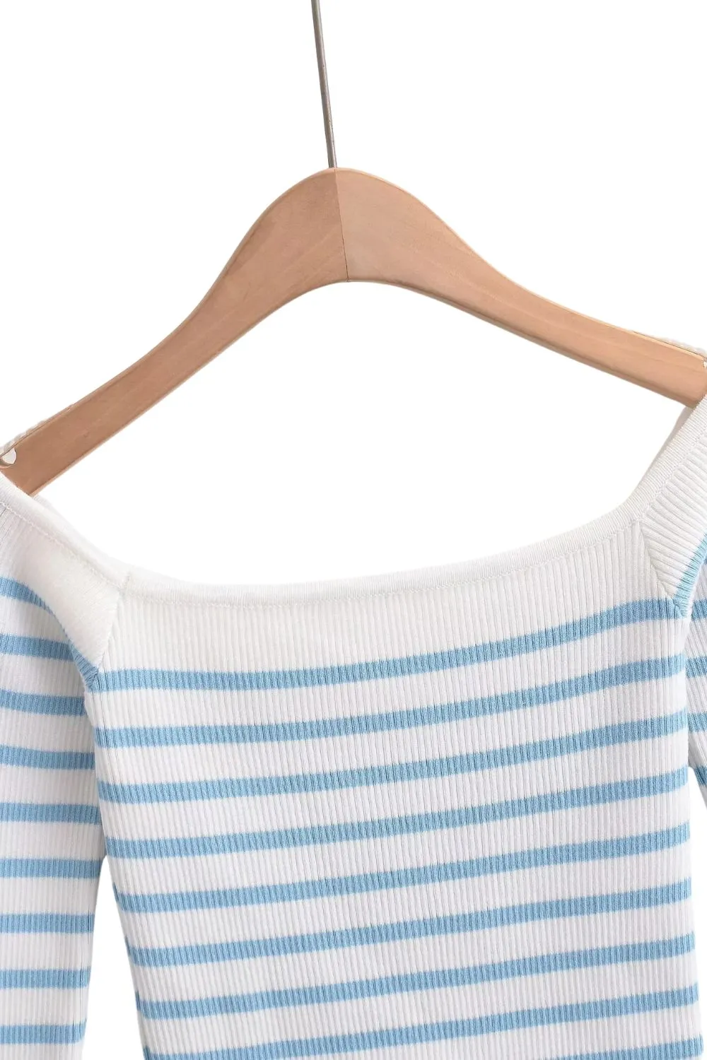 'Everly' Striped Boat Neck Knit Top