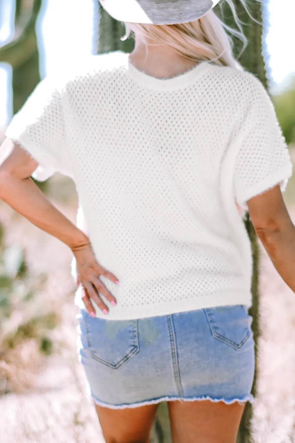 Eyelet Knit Top