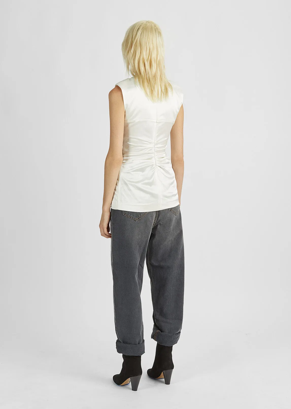 Ezer Ruched Sleeveless Top