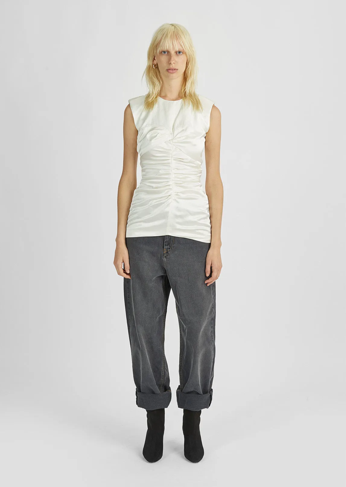 Ezer Ruched Sleeveless Top