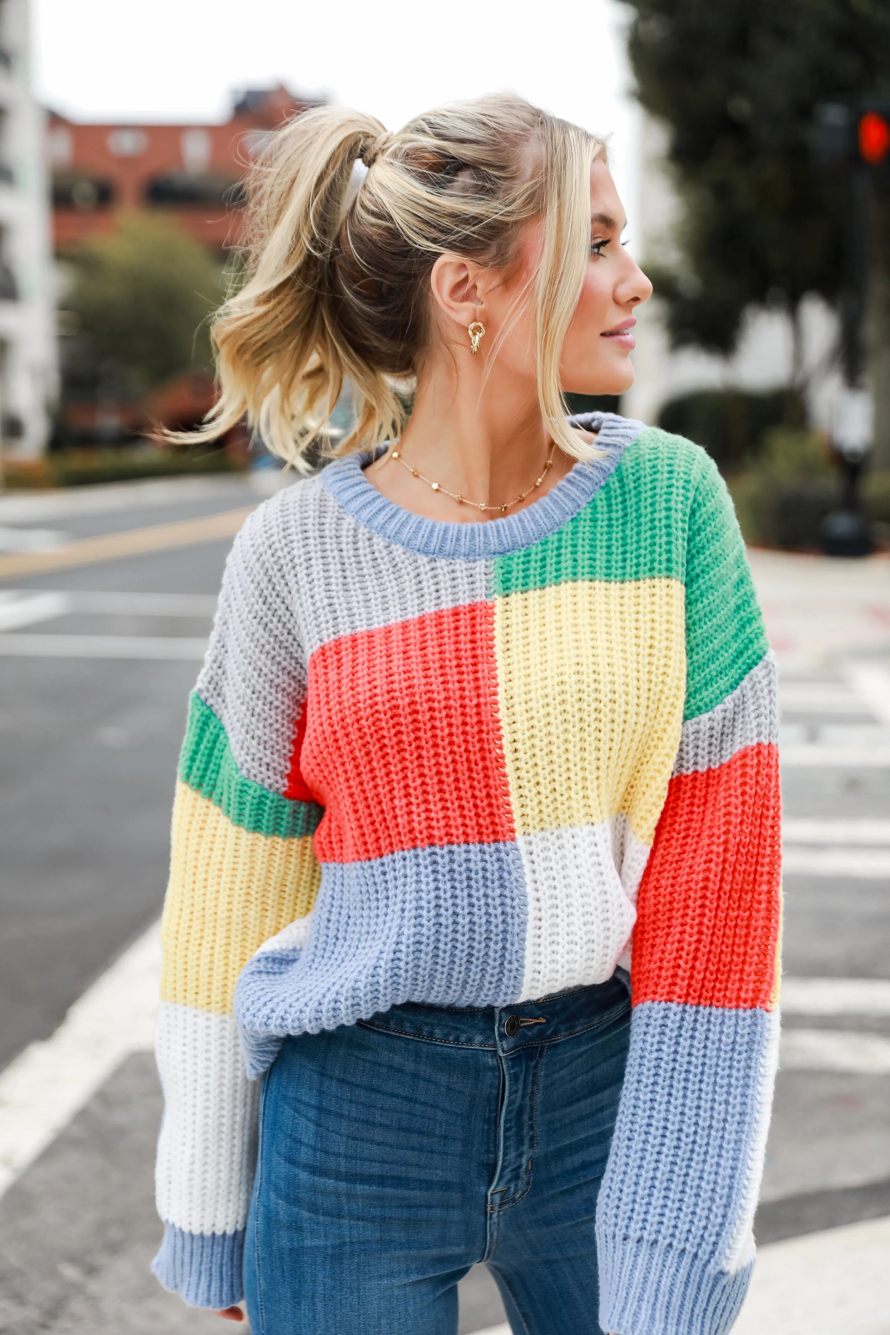 FINAL SALE - Caught Your Eye Color Block Sweater