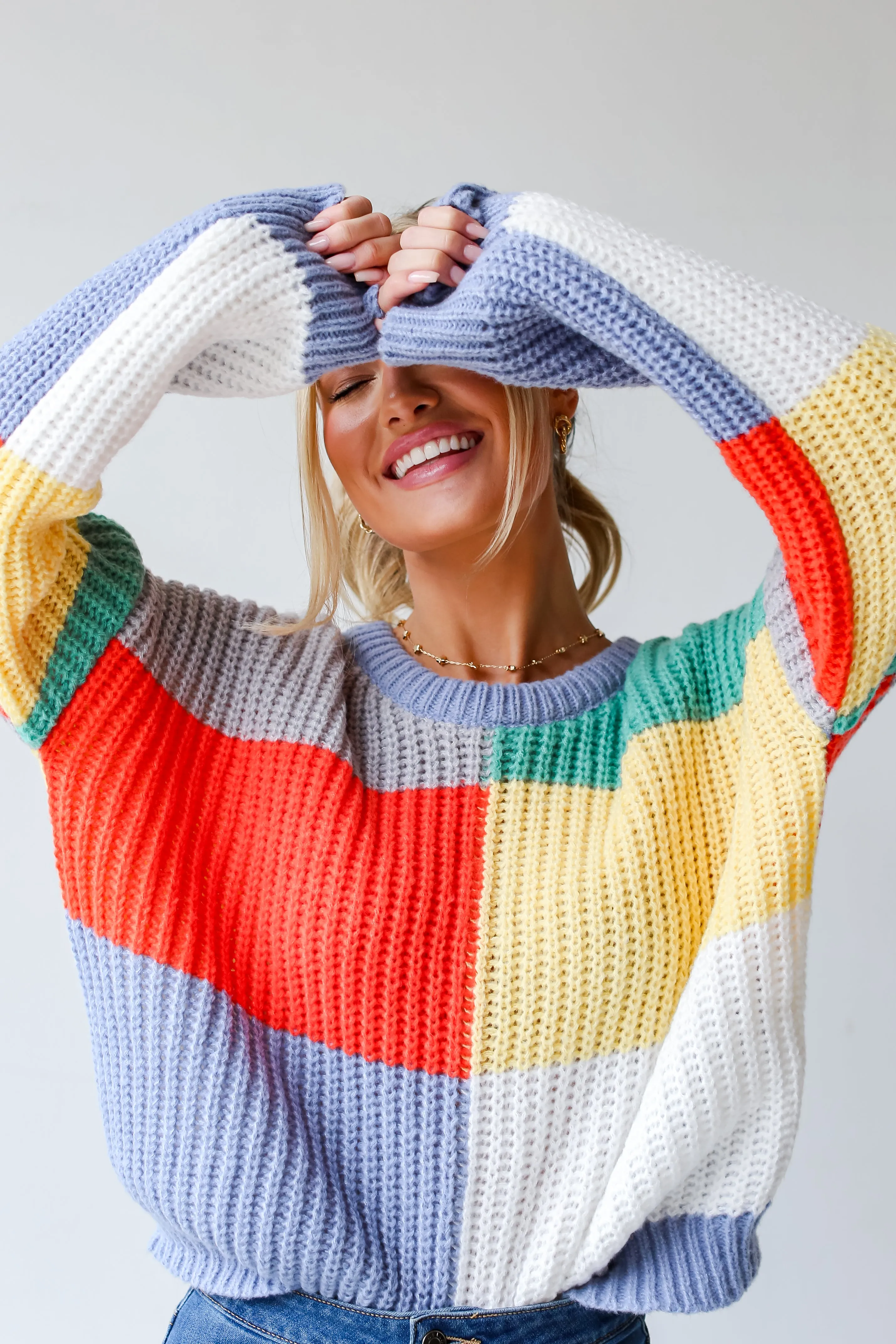 FINAL SALE - Caught Your Eye Color Block Sweater