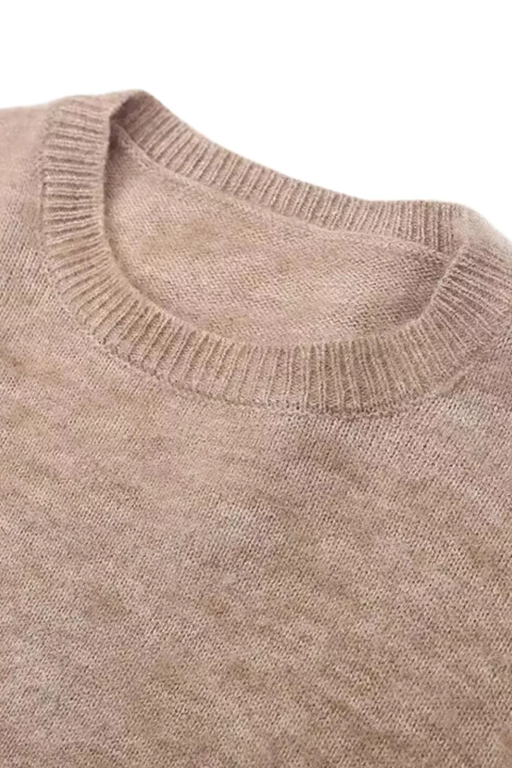 'Fiona' Crew Neck Long Sleeve Fuzzy Top