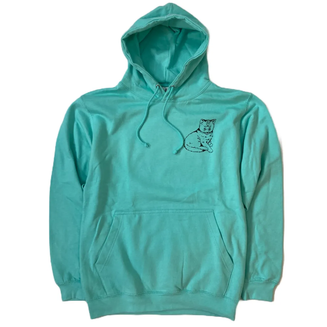 Focus Cat Hoodie - Bubble Gum Surf