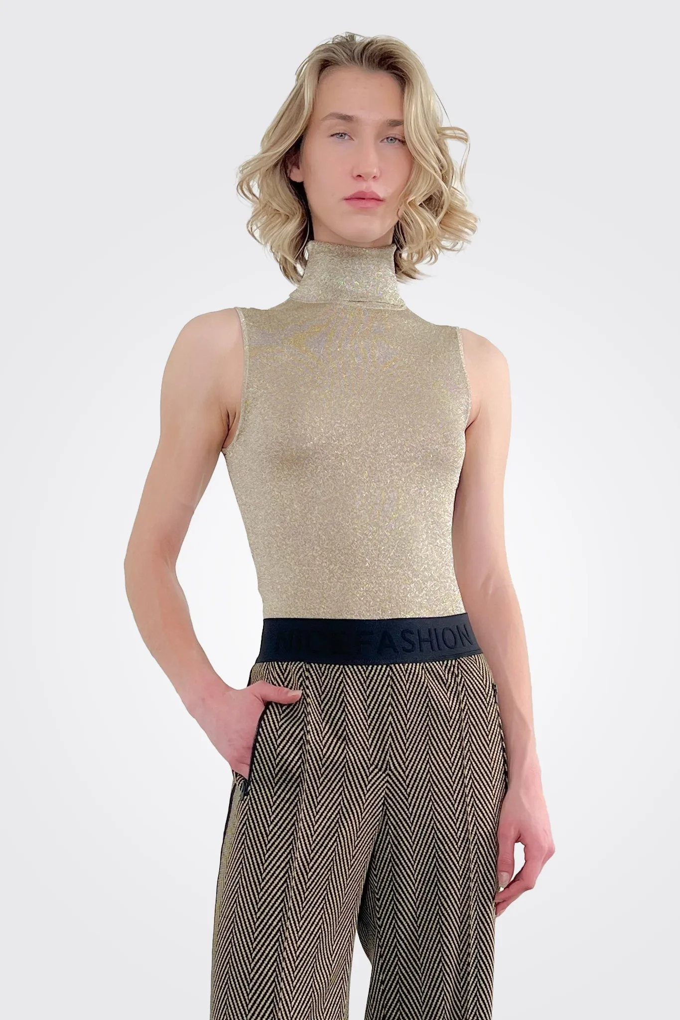 Gadot Knit Top - Champagne