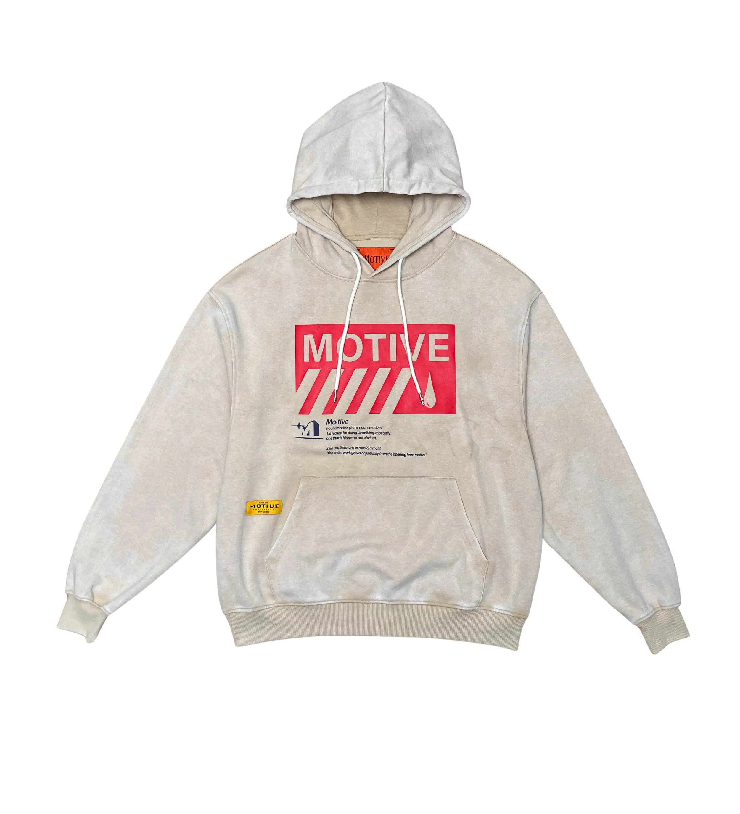 Garment dyed fashion pullover hoodie