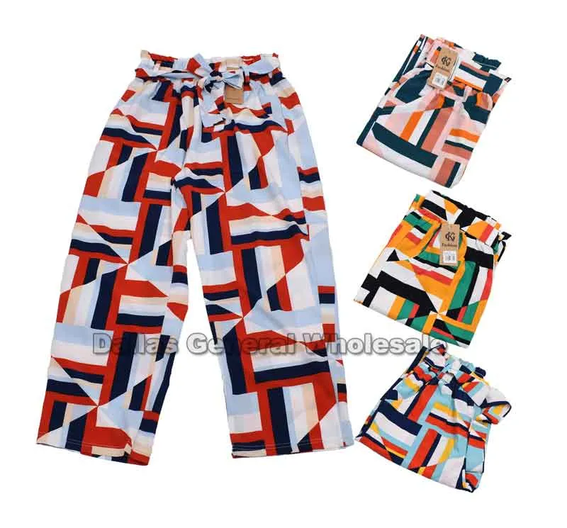 Girls Abstact Palazzo Pants Wholesale