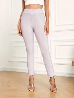 Glamorous Plain High Waist Cropped Women Pants