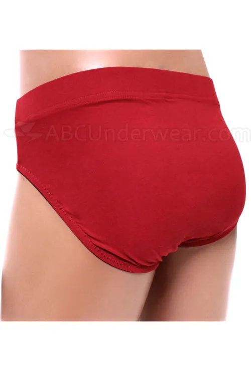 Gregg Contoured Microfiber Brief Underwear - Deep Red