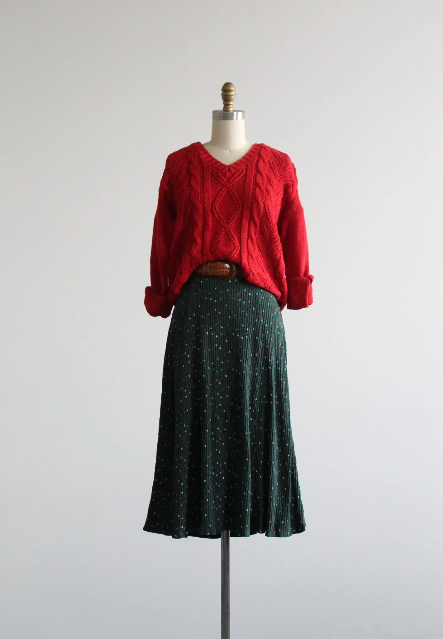 holly red cotton pullover