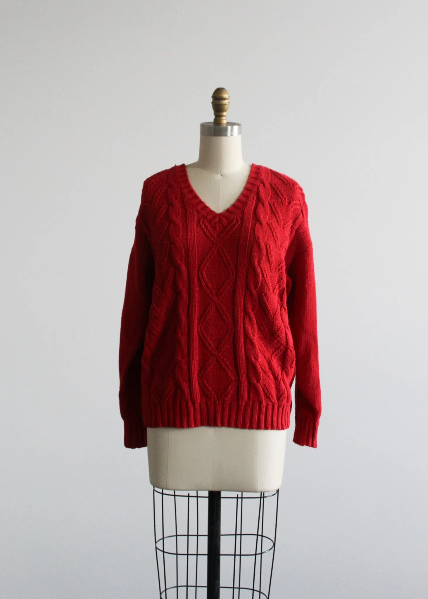 holly red cotton pullover