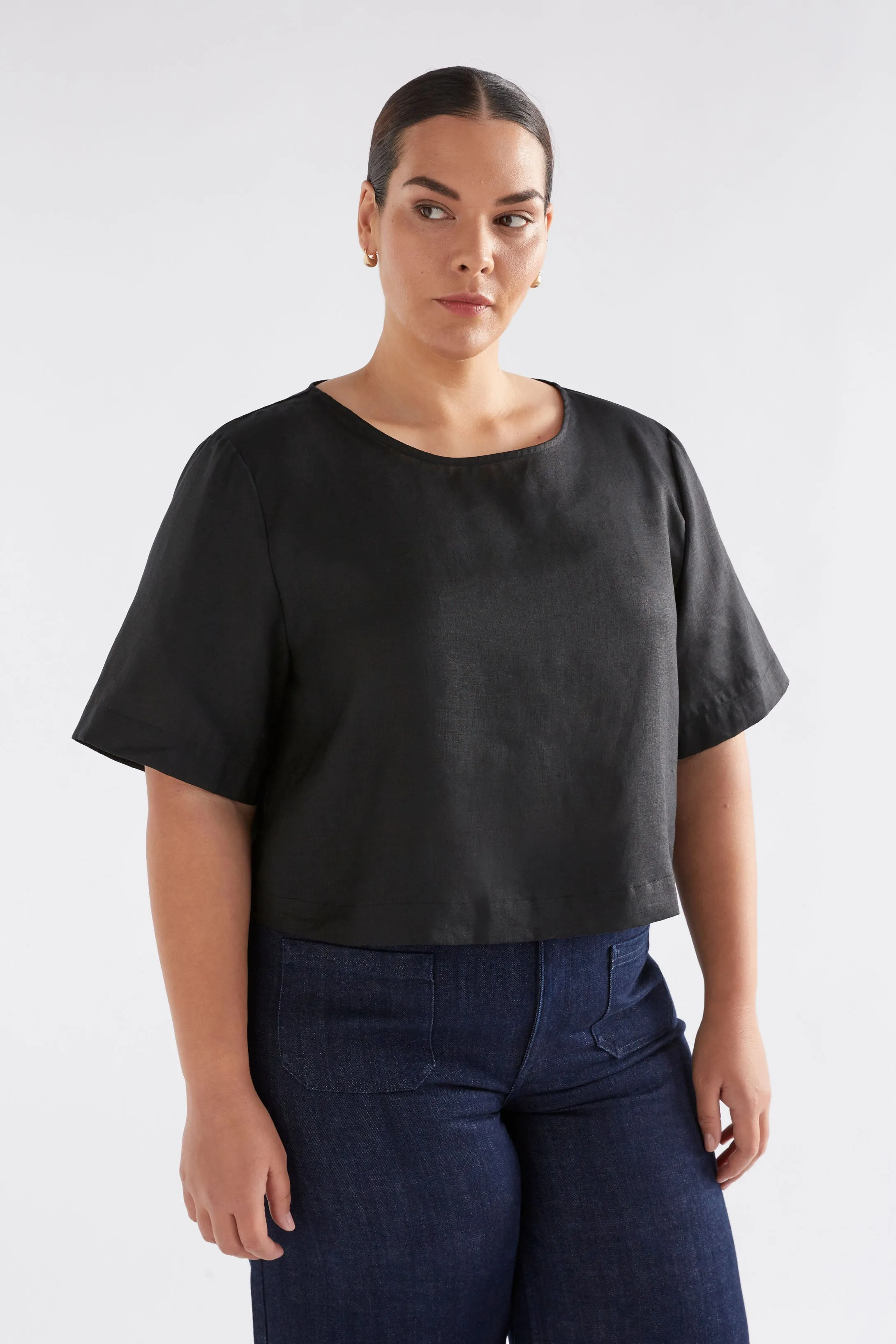 Honnor Linen Top Black