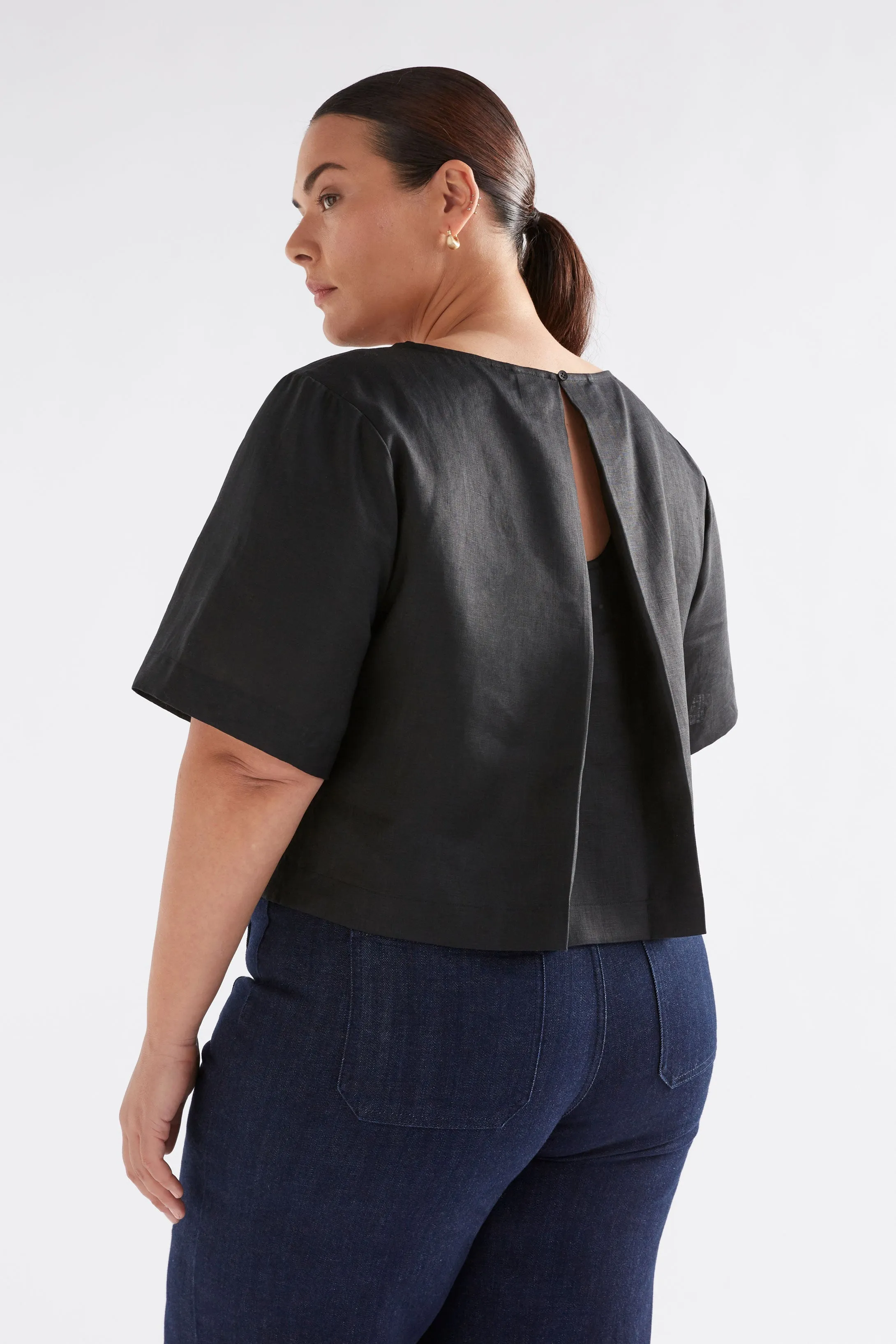 Honnor Linen Top Black