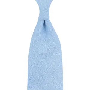 Japanese Ramie Tie - Sky Blue - Hand-Rolled