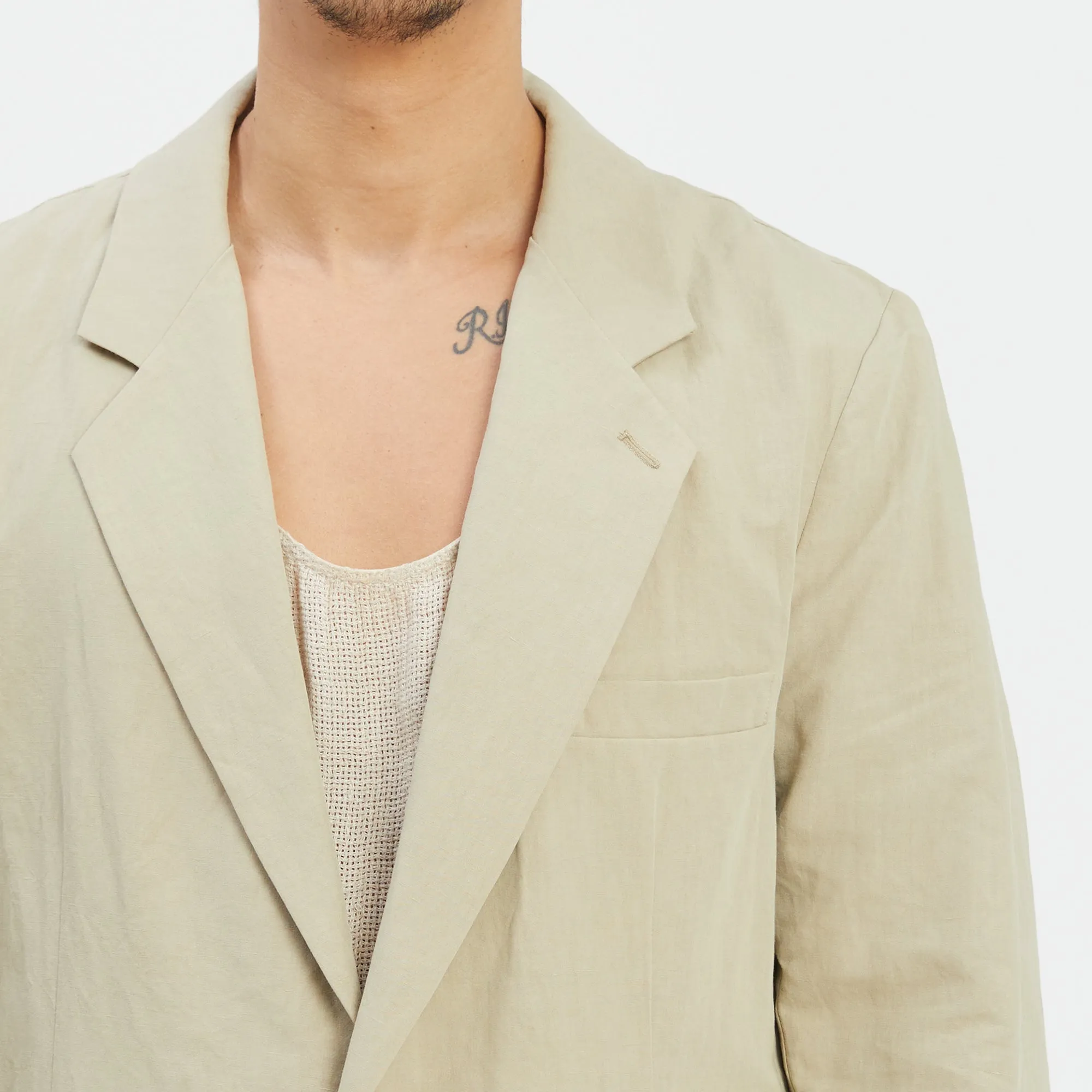 Julian Blazer - Beige Linen/Cotton