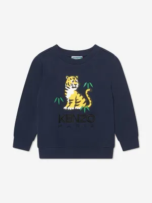 KENZO Boys Kotora Print Sweatshirt in Navy