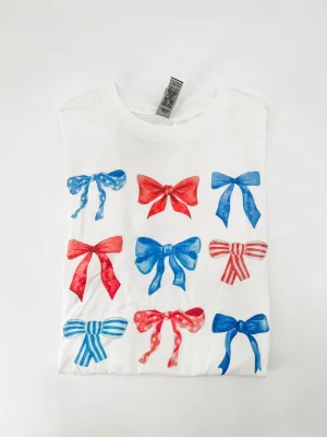 Kids - Patriotic Bow Tee