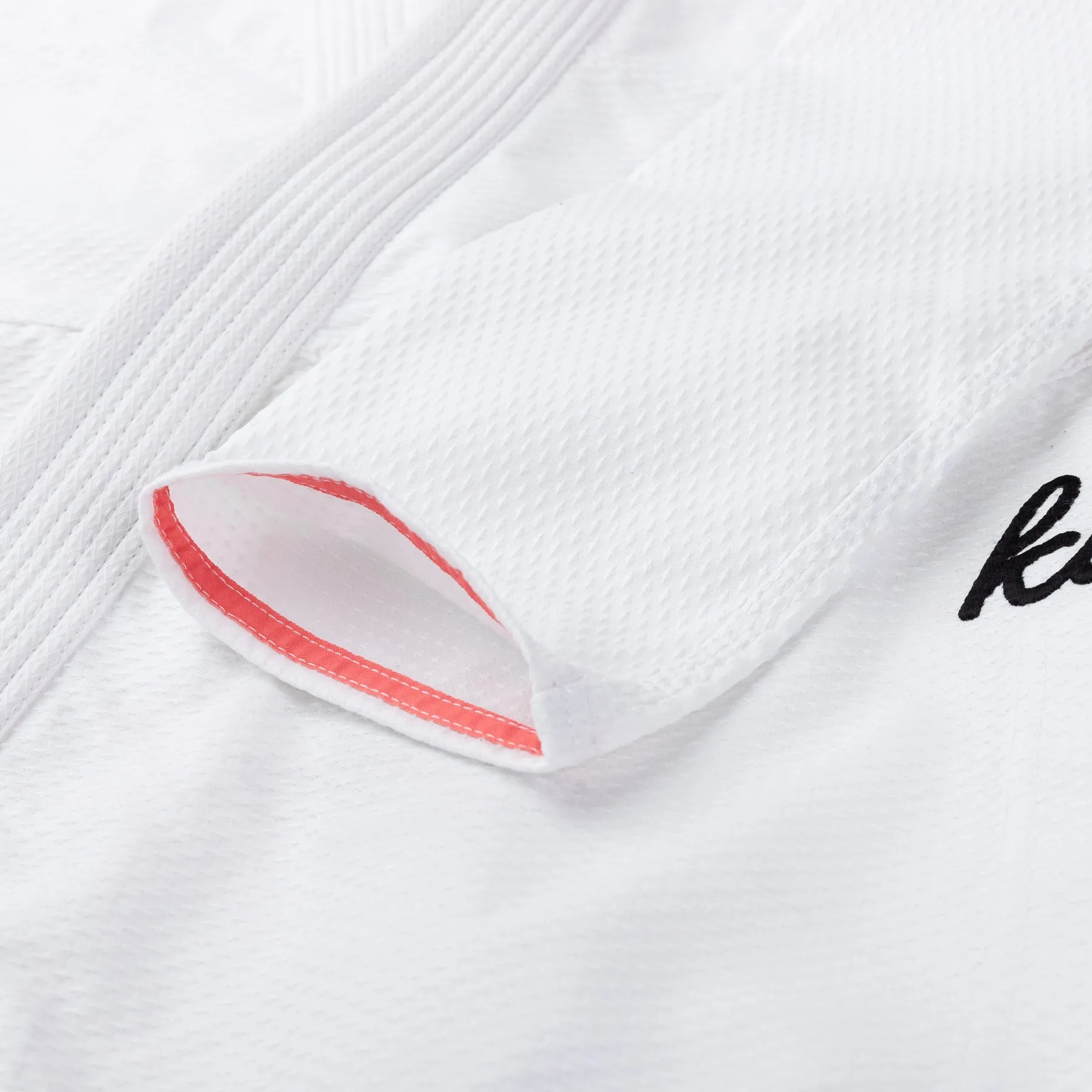 Kitsune "Cursive Lite" Men's BJJ Gi - White / Coral