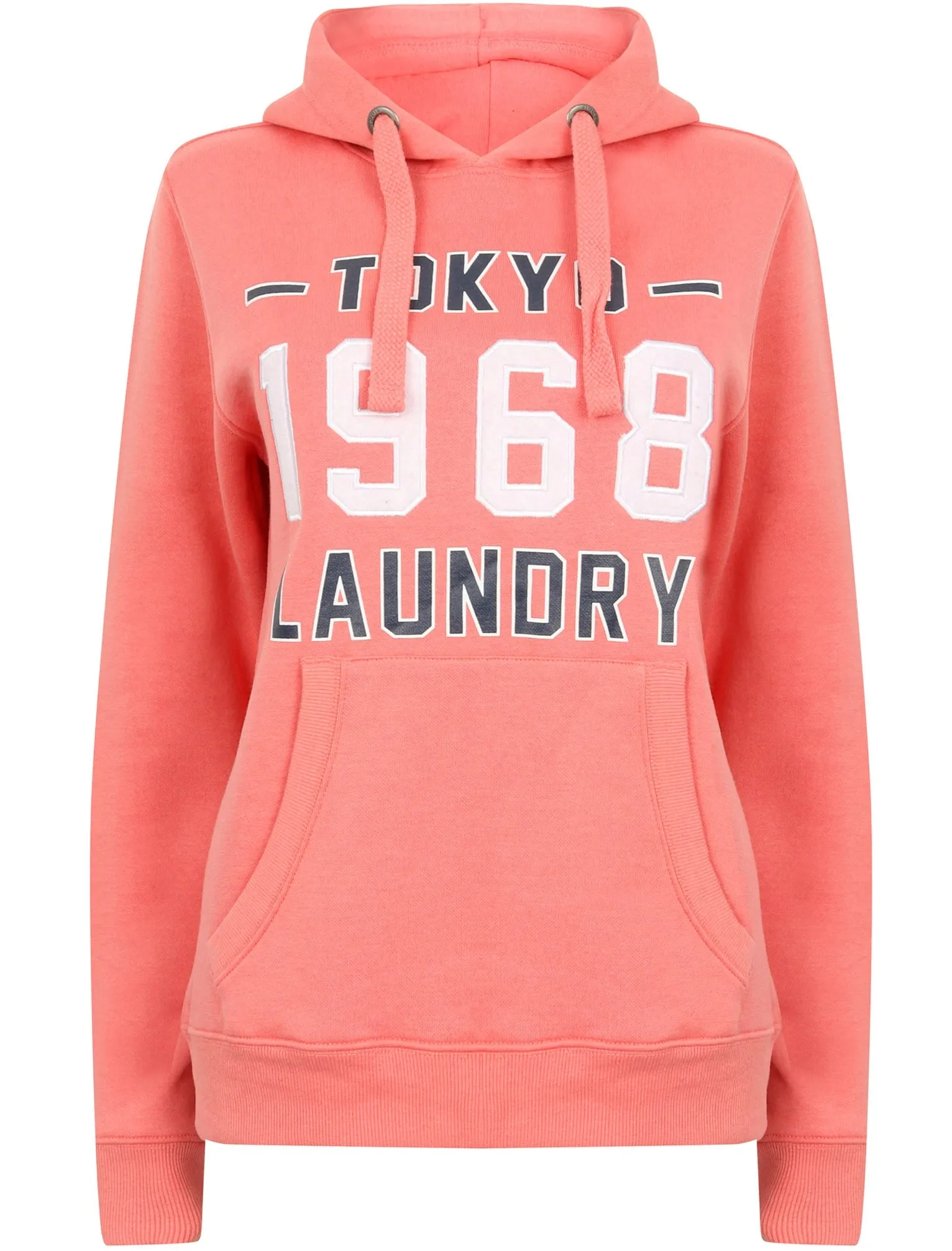 Kodiak Applique Motif Pullover Hoodie In Brandied Apricot - Tokyo Laundry