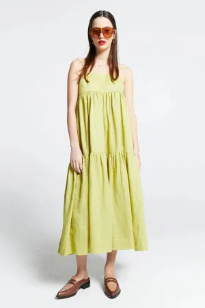 KW Zestful Dress | Washed Ramie Lime