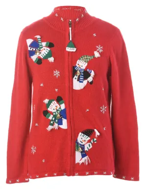 Label Christmas Cardigan With Bells - L