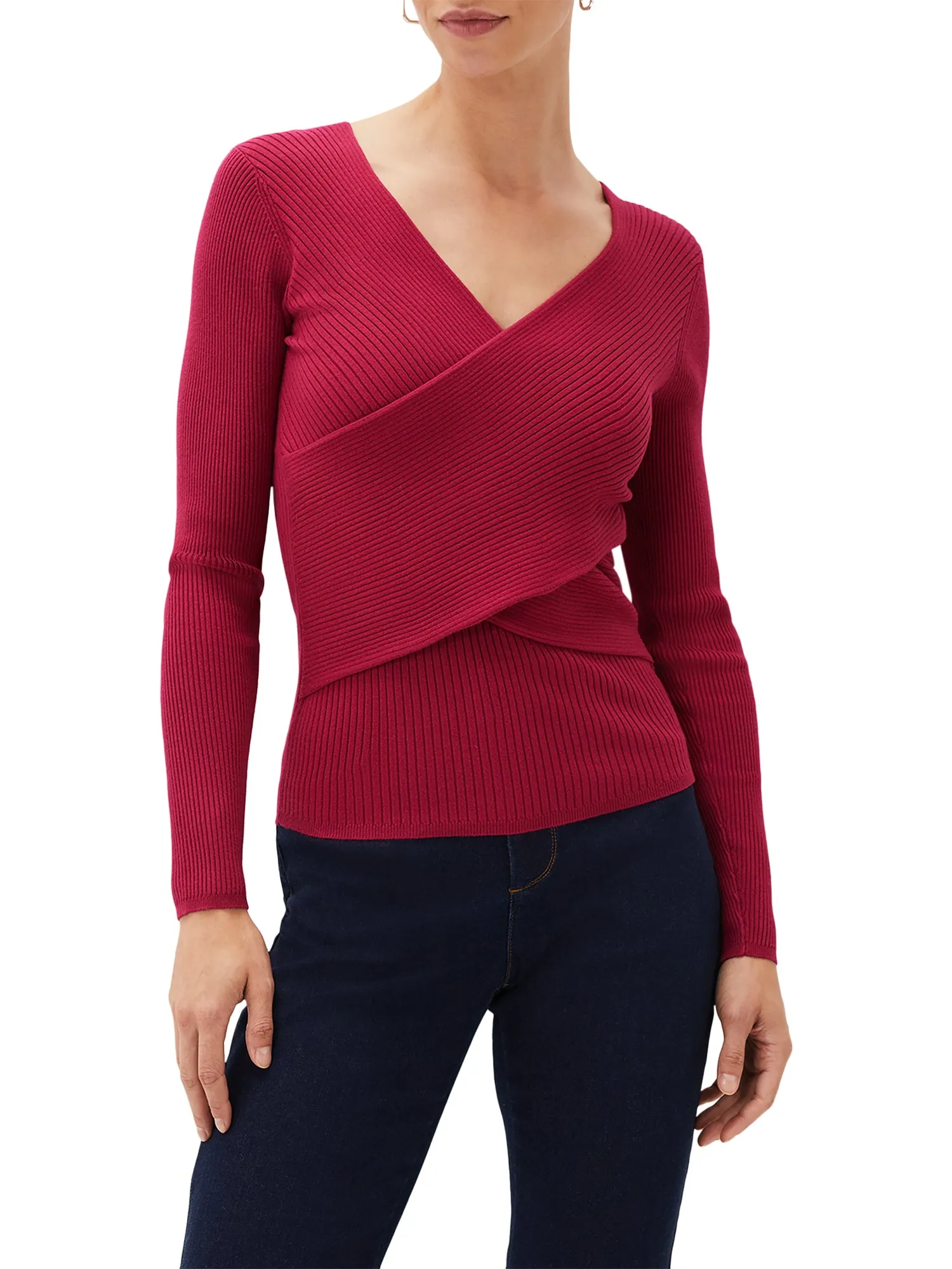 Lelyah Wrap Knit Top