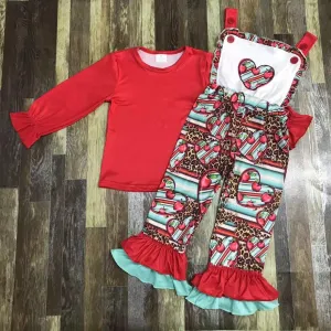 LEOPARD HEART APPLES OVERALL SET