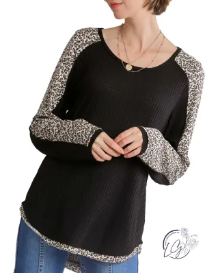 Leopard Is Calling Waffle Knit Long Sleeve