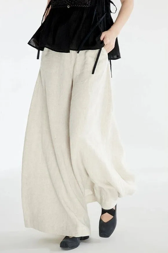 Liu Hé 流河 Flowing River Modernized Song Dynasty Ramie Plant Trousers