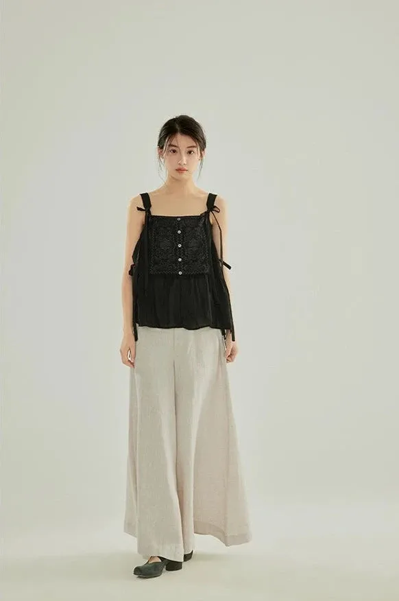 Liu Hé 流河 Flowing River Modernized Song Dynasty Ramie Plant Trousers