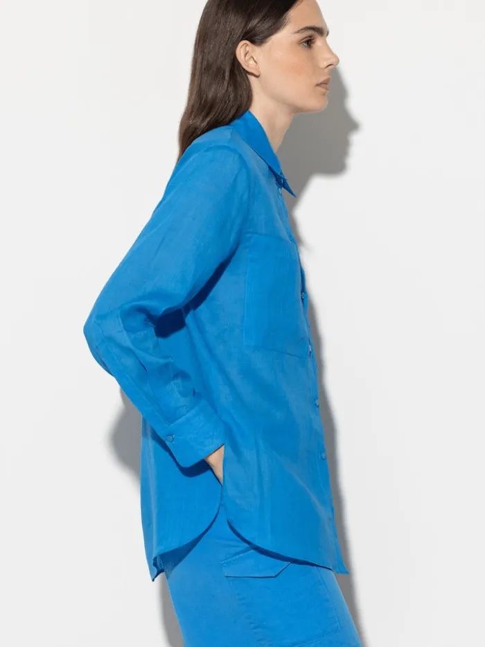 Luisa Cerano Azure Ramie Shirt 298331 3500 Col 0235