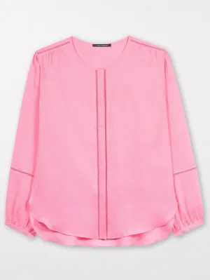 Luisa Cerano Ramie Blouse 298458 3500 In Candy Pink Col 0445